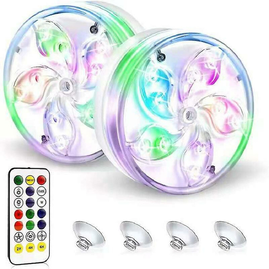 Thsinde - thsidne Hot Tub Lights,ip68 Waterproof Pond Light,submersible Led Light With Magnet Suction Cups,rf Remote Pool Lights,for Garden Pool Fish