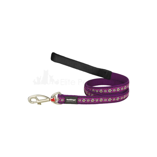 (Small) Red Dingo Dog Lead Daisy Chain - PURPLE