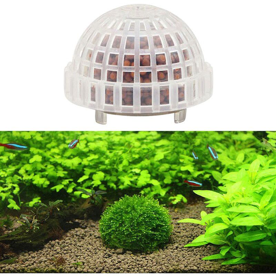Moss Ball Trasnparent for Aquarium Purify Water Landscape Ornament Plant Live, 2 pcs, BR-Life