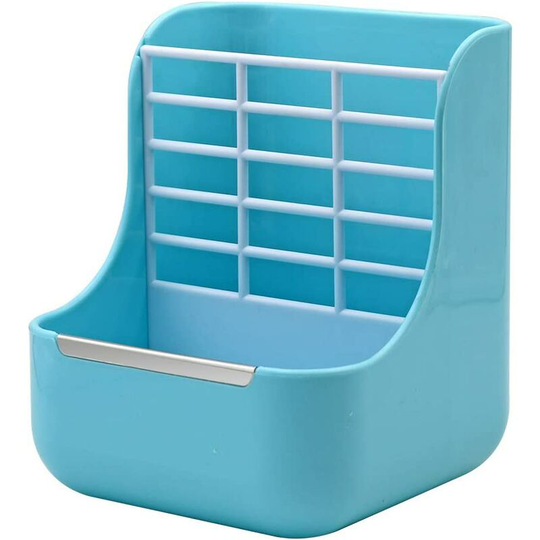 Rabbit Hay Feeder Hay Food Manager For Rabbits Chinchillas Small Animals Feeding Bowl (Blue)