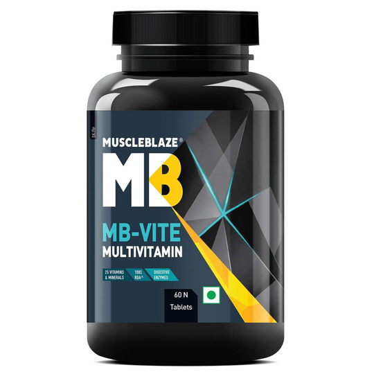 MuscleBlaze MB- Vite Multivitamin with Immunity Boosters-100% RDA Vitamin C, D, Zinc, 60 tablets