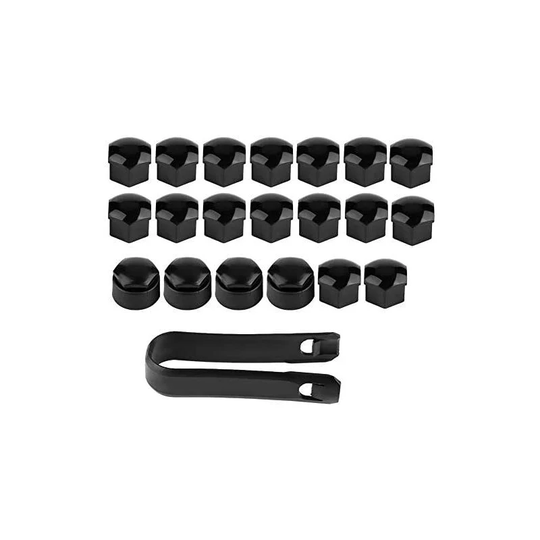 20 Pack Car Wheel Nut Covers, Bolt Nut Covers 17mm Hex Wheel Nut Cover Caps Wheel Nut Caps with Removal Tool Black