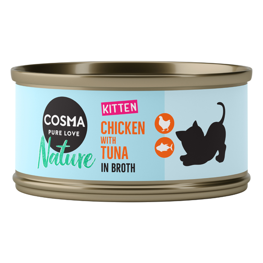 Cosma Nature Kitten Saver Pack 24 x 70g - Chicken & Tuna