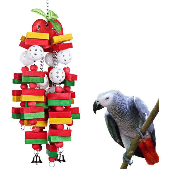 Devenirriche - SunGrow bird chew toy by The Perfect Parrot Toys, helps with the physical and psychological use of your parrots, safe to chew, 100%