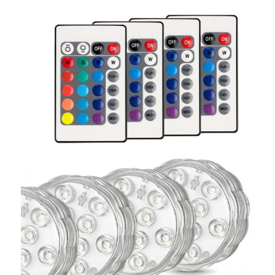 Submersible led Lights, Underwater Lamp Waterproof rgb Multicolor led Candle Lights with Remote Controls for Swimming Pool Pond Aquarium Vase