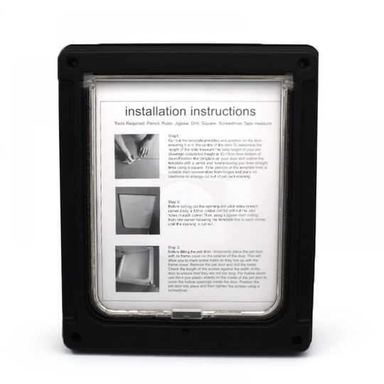 Thsinde - Convenient Pet Door for Cat Pet Doors Free Access Transparent Cat Flap Door - Black Large Size