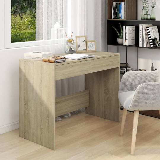 Asupermall - Desk Sonoma Oak 101x50x76.5 cm Engineered Wood