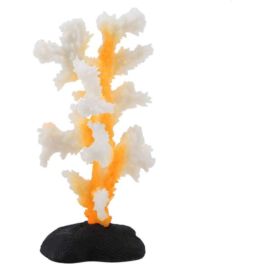 Artificial Luminous Coral Silicone Simulation Coral Underwater Landscaping Ornament (Yellow)