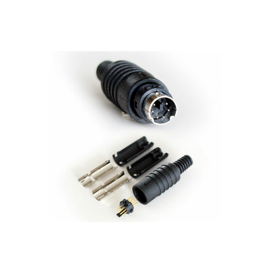 6 pin Mini din Male Solder Connector Audio Video & Data Cable End Plug svhs
