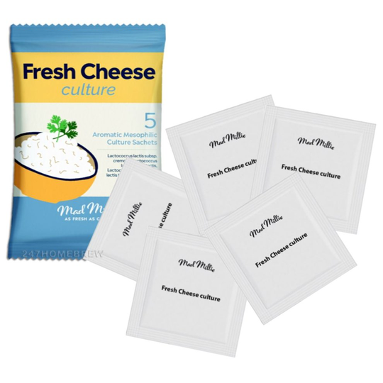 Mad Millie Fresh Cheese Culture Mesophilic 5x sachets Treats up to 20L of Milk