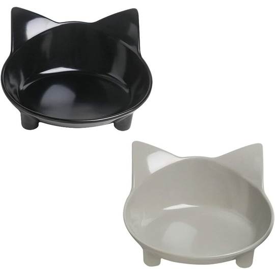 Perle Rare - Cat Bowl Non Slip Cat Food Bowls,Pet Bowl Shallow Cat Water Bowl to Stress Relief of Whisker Fatigue,Dog Bowl Cat Feeding Wide Bowls for