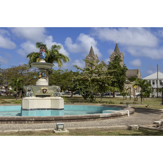 Independence Square at St. Kitts - Wrapped Canvas Photograph
