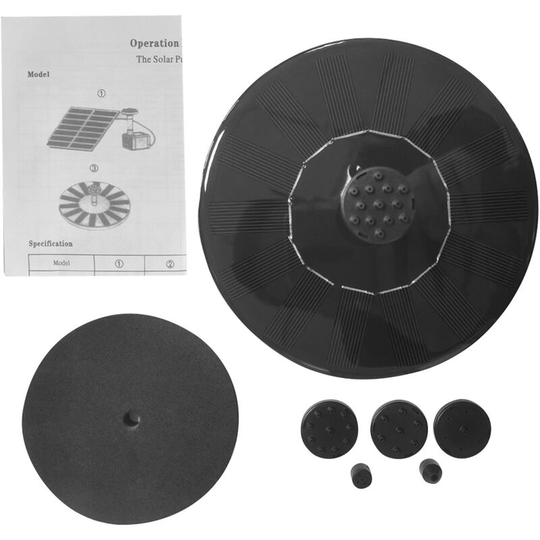 Solar Fountain Solar Powered Fountain Pump with 6 Nozzle Fountain Water Pump Kit for Outdoor Small Pond Swimming Pool Garden,model: 16cm - model: 16cm