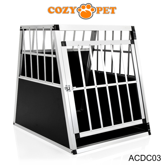 Aluminium Car Dog Cage Cozy Pet Travel Puppy Crate Transport ACDC03