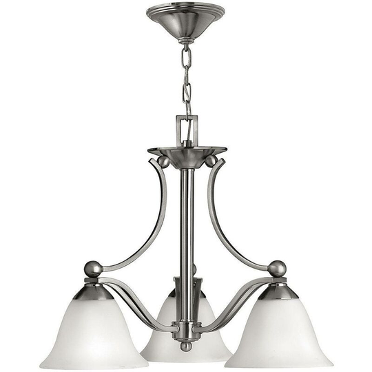 Elstead Bolla - Multi Arm Chandelier 3 Light Brushed Nickel Finish, E27