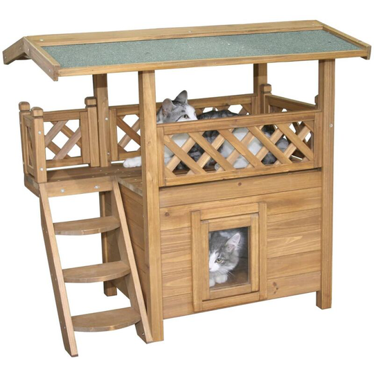 Cat House Lodge 77x50x73cm Kerbl - Brown