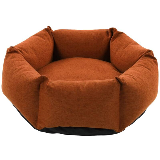 Dog Bed with Zipper Ziva Hexagonal 60x20 cm Terracotta Flamingo Brown