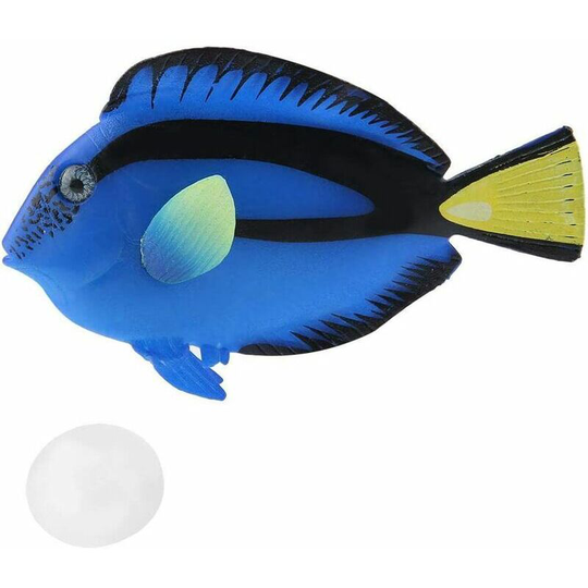 Fake Fish Ornament Aquarium Decoration Tropical Fake Fish Funny Luminous Fish(Blue),