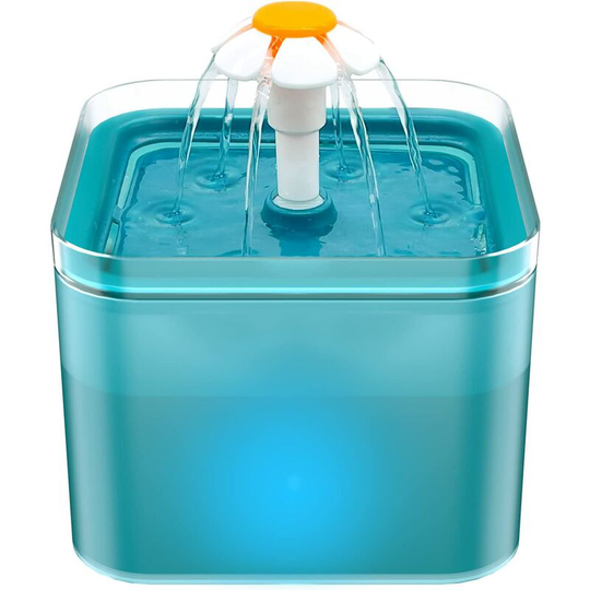 Heguyey - Cat Fountain, Ultra Quiet Cat Water Dispenser, Cat Water Dispenser with led Light, 2L Cat Fountain