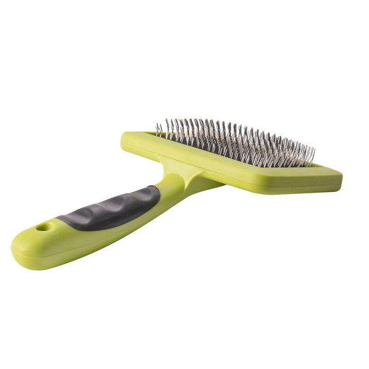 Dog Puppy Cat Pet Grooming Slicker Brush Soft Pins Groom Hair Fur Comb Rake Tool - Bunty