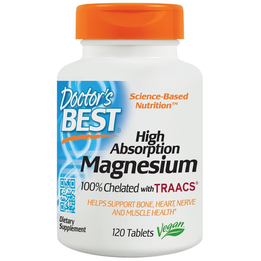 Doctor's Best High Absorption Magnesium, 120 tabs(100mg)