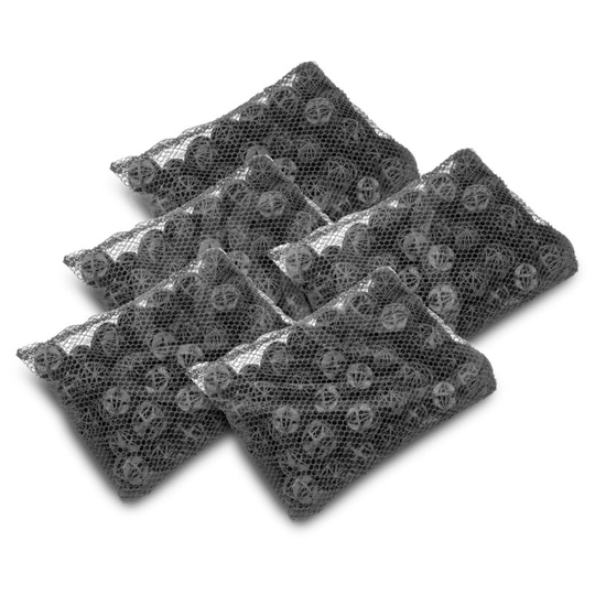 Pisces - Pack of 5 Aquarium Bio Balls Filter Media with Foam - 250 balls Total - Porous Biological Filtration