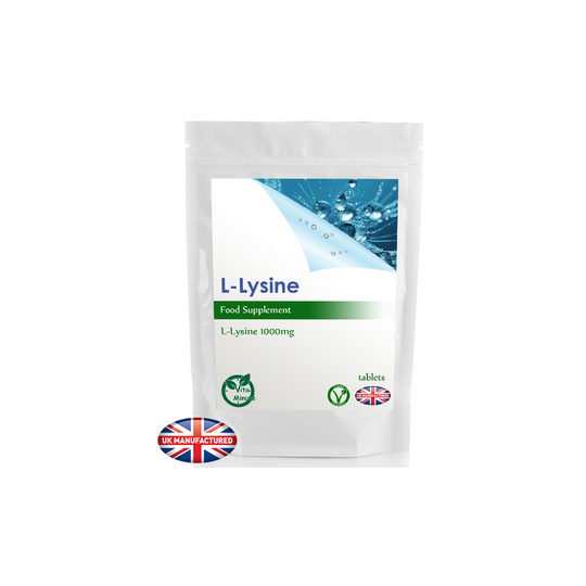 Lysine 1000mg 90 Tablets (L-Lysine Amino Acid) Cold Sores Herpes, UK