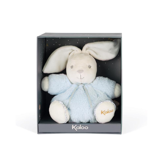 Kaloo Perle Chubby Rabbit Baby's Fluffy Cuddly Stuffed Plush Toy Blue
