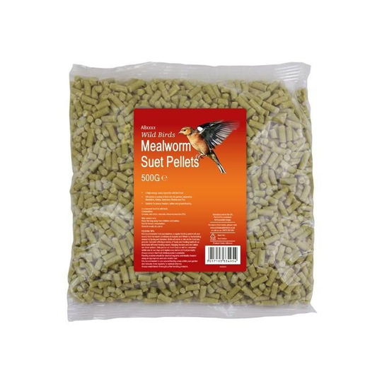 Suet Pellets Bird Food (500g) (Mealworm) - Mealworm - Ambassador