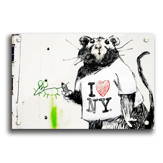 I Love New York Rat - Art Prints on Paper