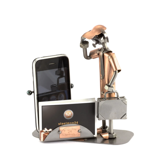 Golden Handyman Hand Screw Man Place Card Holder