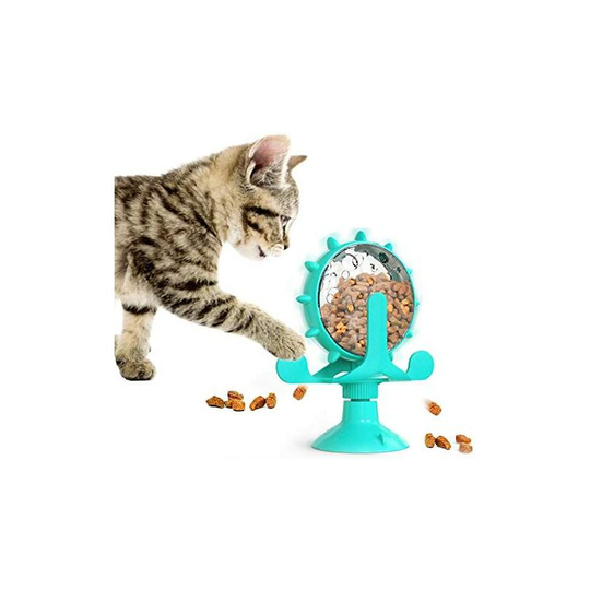 360 ° Multifunctional Rotating Windmill Food Leaky Toy With Powerful Suction Cup Food Dispensing