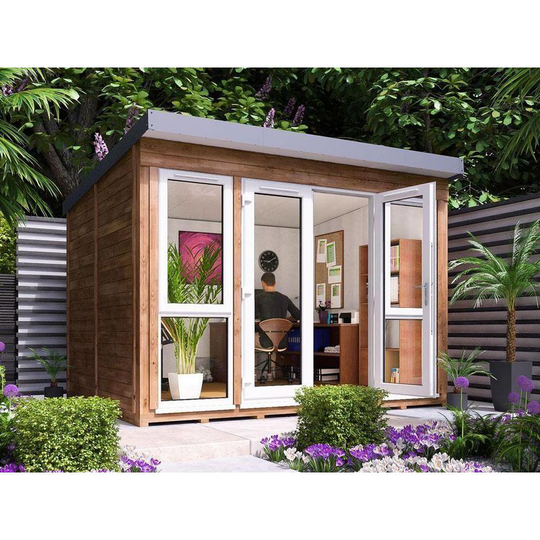 Dunster House Ltd. - Garden Office Titania 3.5m x 2.5m - Insulated Studio Pod Home Office Study Room Double Glazing Pressure Treated