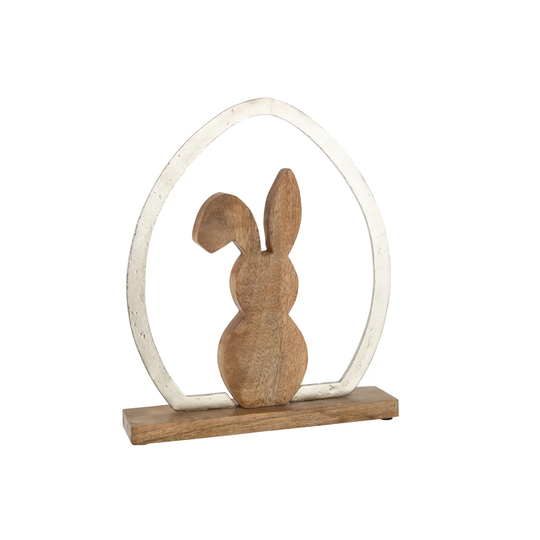 Rabbit Silhouette Egg Figurine
