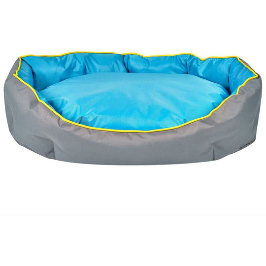 Oval Heavy Duty Waterproof Pet Dog Puppy Bed Basket Tough Hard Wearing Cushion - Large - Bunty