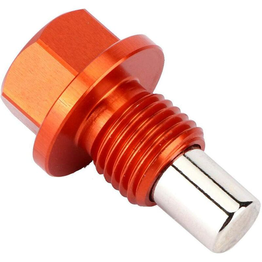 Oil Pan Screw,Universal Metal Magnetic Anodized Engine Oil Pan Nut Drain Lock Plug with Rubber Ringa(M12 x 1.5)