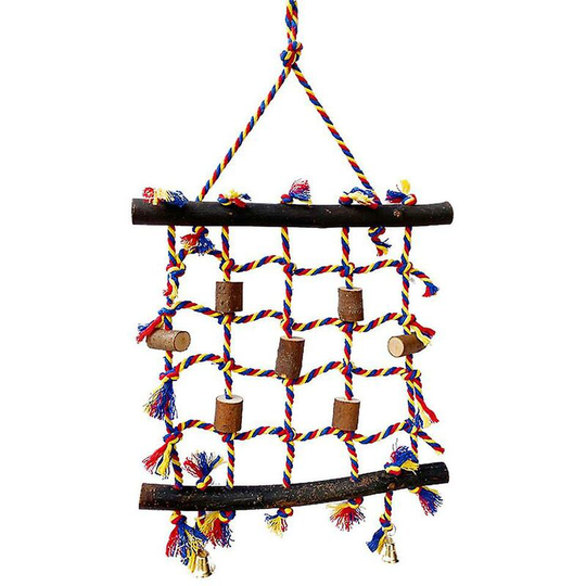 Crawling Swing With Leather Color Cotton Rope Bird Cage(53cm*25cm) Thsinde