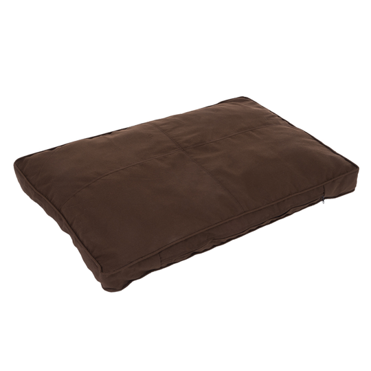 Cosy Mocha Brown Dog Mattress - Dark Brown / Black - Approx. 104 x 68 x 8 cm (L x W x H)