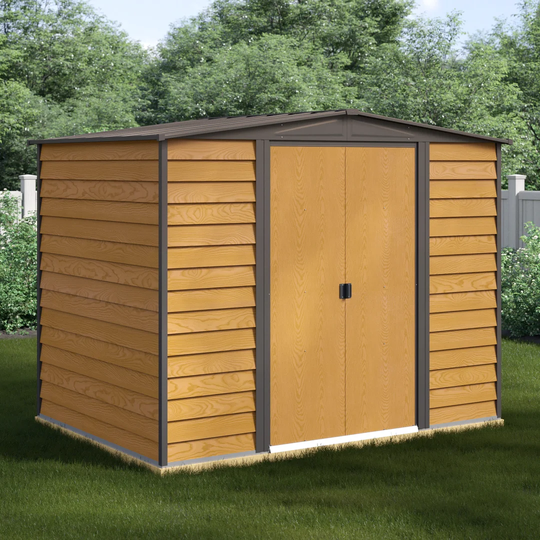 8 ft. W x 6 ft. D Metal Apex Garden Shed