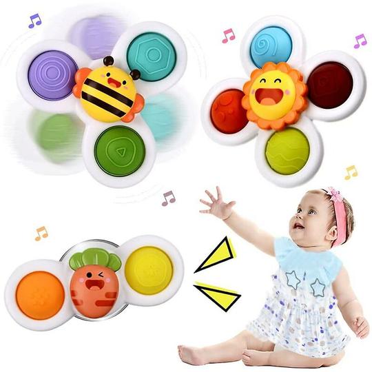 Suction Cup Spinner Toys, Sensory Spinning Top Toys For Toddlers 1-3 Year Old Thsinde