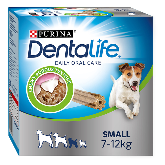 Purina Dentalife Daily Dental Care Snacks for Small Breed Dogs (7-12kg) - 108 Sticks (36 x 49g)