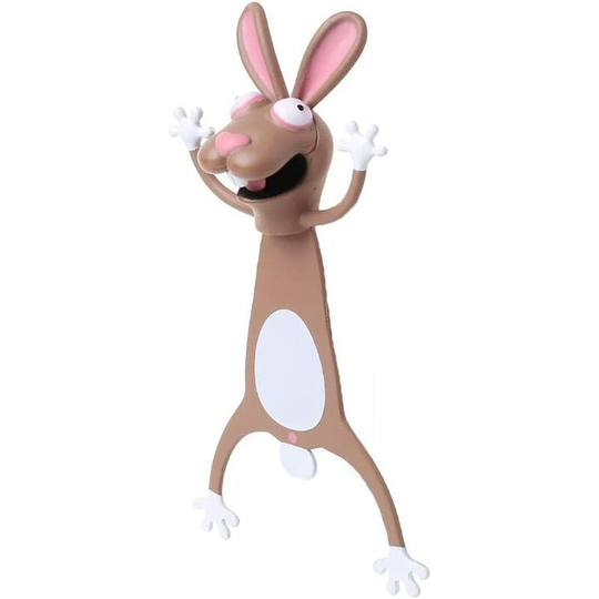 Cute 3D Stereo Cartoon Animal Bookmarks for Students Kids Great Gift (Rabbit)