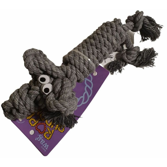 Henry Wag Rope Buddy - Small Mottled Grey Dog