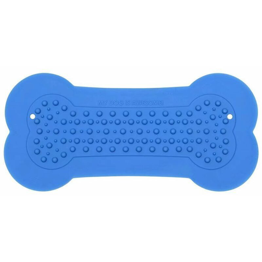 Dog shower bath sticker, silicone bone sticker, dog toy sticker, pet toy, cat and dog bath sticker, pet dog supplies (blue)