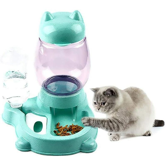 Dog and Cat Food and Water Dispenser, Automatic Dog Water and Dry Food Dispenser