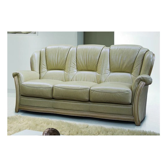 Pisa 3 Seater Italian Leather Sofa Settee Offer Nut