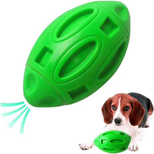 Wear Resistant Rubber Bite Anti Bite Ball Green Rugby Dog Toy