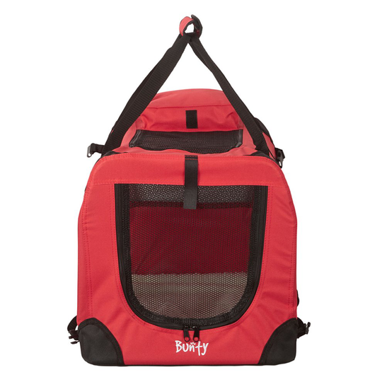 (Medium, Red) Dog Cat Rabbit Puppy Carrier Crate Bed Portable Pet Kennel Travel Fabric Bag