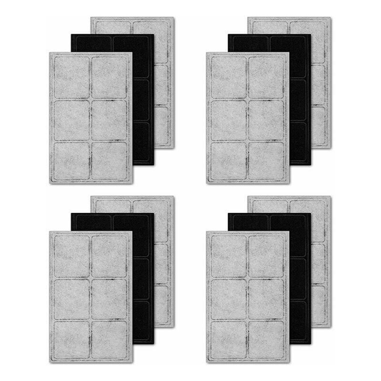 Echoo - Pack of 12 Drinkwell Replacement Filter Cartridges for Original, Platinum and Mini Water Fountains for Dogs and Cats