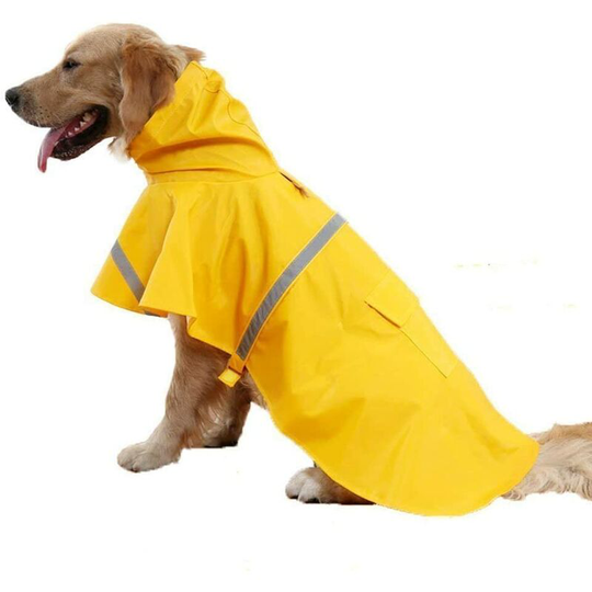 Osqi - Adjustable Waterproof Pet Dog Hooded Raincoat Reflective Dog Rain Coat Jacket Dog Rainwear Apparel Clothes for Small Medium Large Dogs (l,